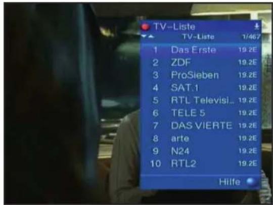 Telestar Teledigi 3 S plus - Mit Hilfe des Navigators (Programmliste) - 1