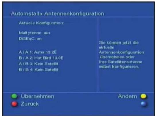 Telestar Teledigi 3 S plus - Antennenkonfiguration - 1