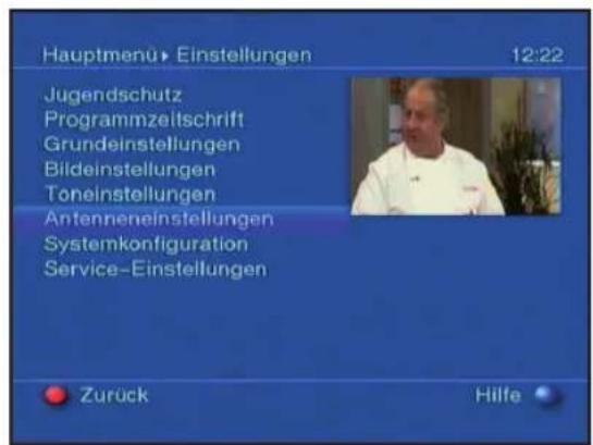 Telestar Teledigi 3 S plus - Antenneneinstellungen - 1