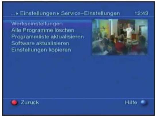 Telestar Teledigi 3 S plus - Service- Einstellungen - 1
