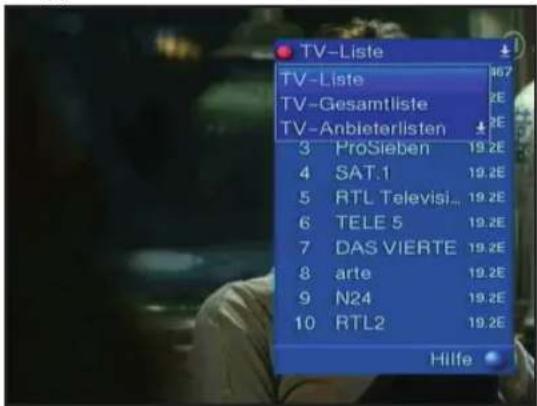 Telestar Teledigi 3 S plus - Liste auswählen - 1