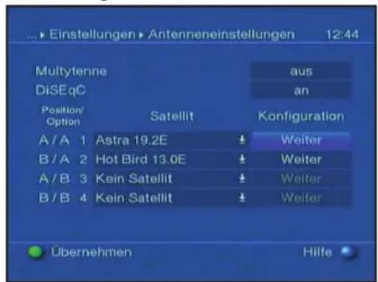 Telestar Teledigi 3 S plus - Betrieb an einer Drehanlage (DiSEqC 1.2) - 1