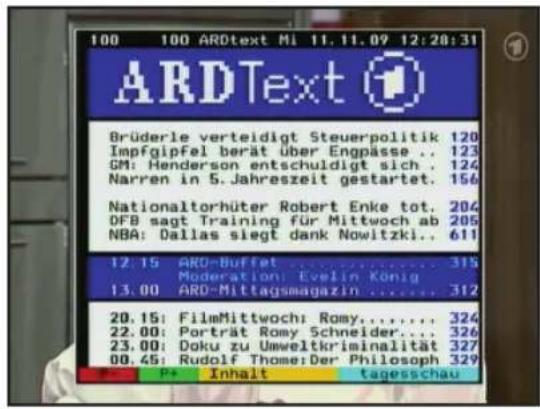 Telestar Teledigi 3 S plus - Benutzung des internen Videotextdecoders - 1