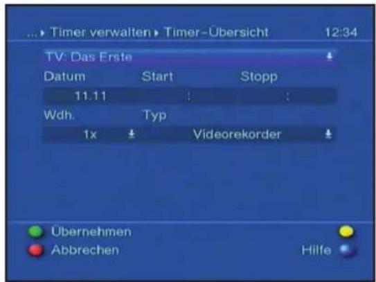 Telestar Teledigi 3 S plus - Timerübersicht - 2