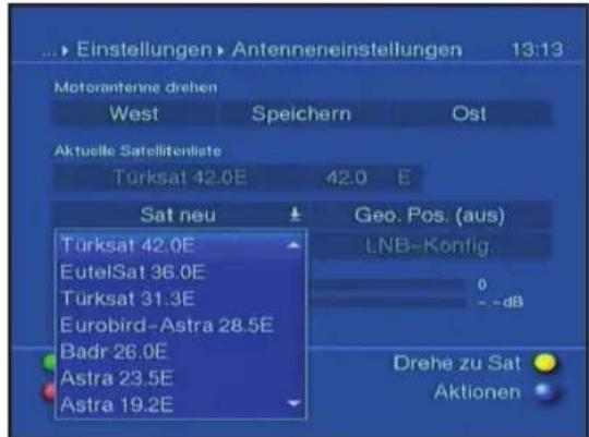 Telestar Teledigi 3 S plus - Test-Transponder/LNB-Konfiguration - 1