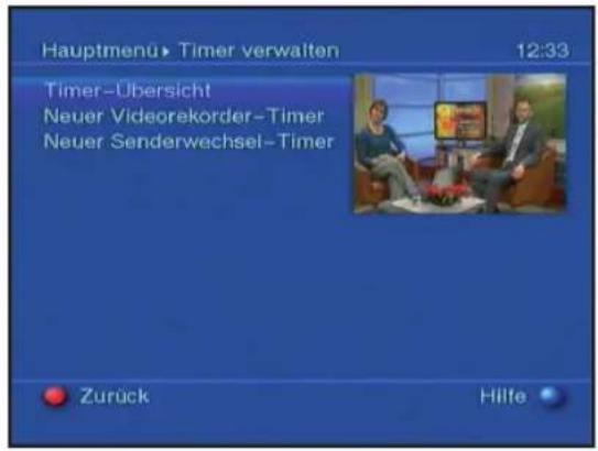 Telestar Teledigi 3 S plus - Timerübersicht - 1