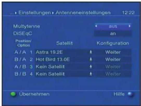 Telestar Teledigi 3 S plus - Antenneneinstellungen - 2