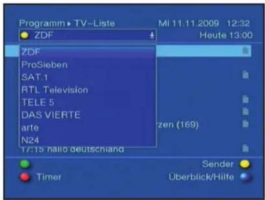 Telestar Teledigi 3 S plus - EPI-Übersicht anderer Programme darstellen - 2