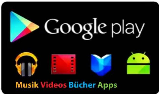Google play Musik Videos Bücher Apps
