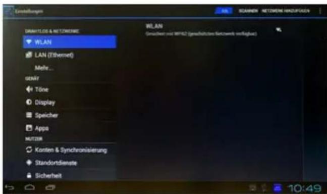 MEGASAT Mediabox Android - Settings for WLAN - 2