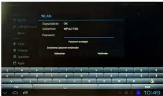 MEGASAT Mediabox Android - Settings for WLAN - 3