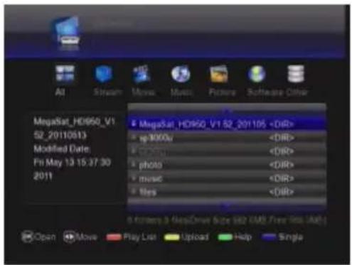 MEGASAT HD950 - Tasten der Fernbedienung für Multimedia Funktion - 1