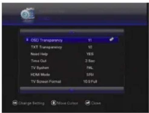 MEGASAT HD950 - Systemmenü - 2