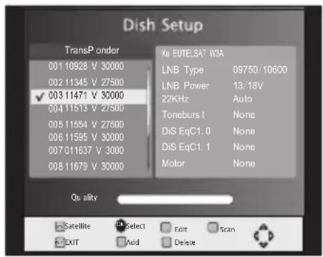 MEGASAT HD550 - Transponder - 1