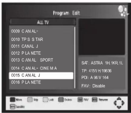 MEGASAT HD550 - Programmeinstellungen - 3