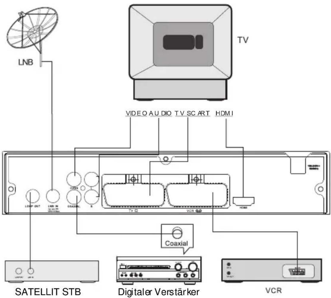 MEGASAT HD550 - Anschlüsse - 1