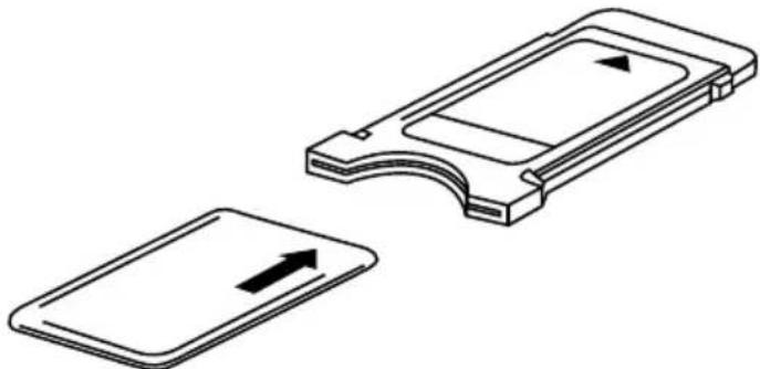 MEGASAT HD 910 Premium - Inserting the Smartcard into the CI module: - 1