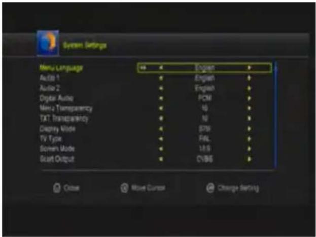 MEGASAT HD 910 Premium - System settings - 1