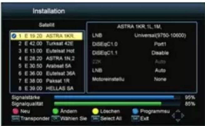MEGASAT HD 600 - Add satellite - 1