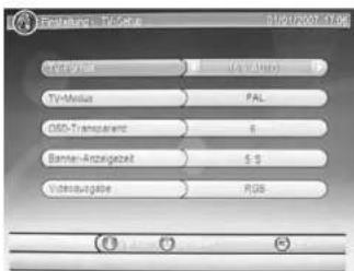 Media Type: TV-Select TV-Select TV-Value PAL GDS-Transparency 6 Barrier-Anzugezeit 5 S Vidensat-gaste RGS