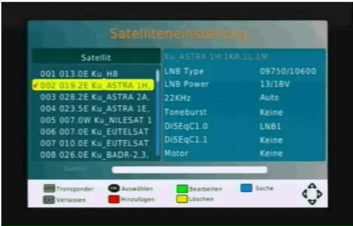 Boca HD170 - - Satelliteneinstellung und Sendersuchlauf - 1