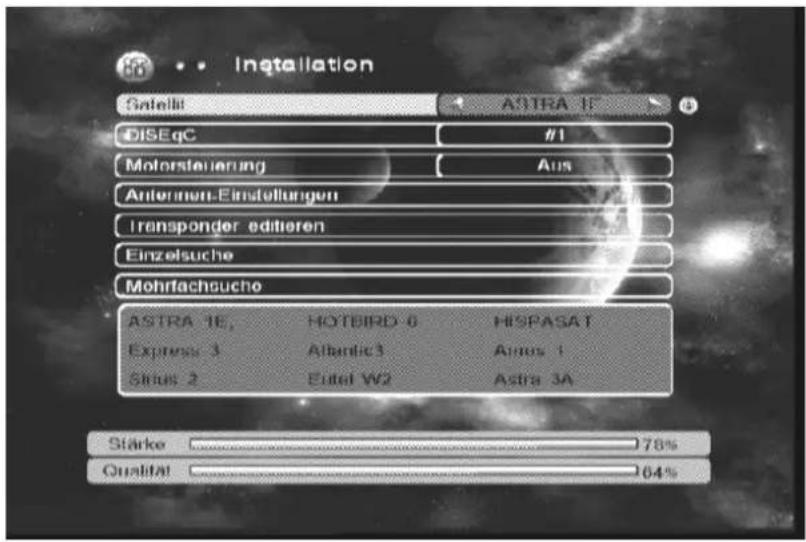 Boca HD-S CI100 - Satellit Satellitenauswahl - 1
