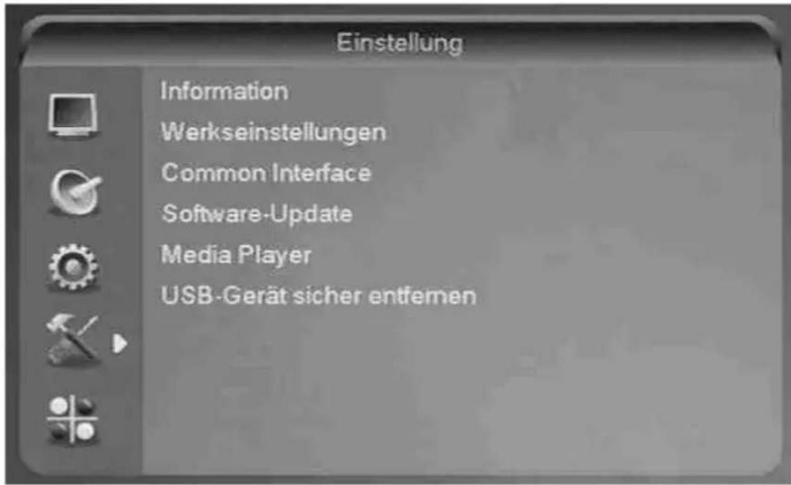 Boca HD 190 - Einstellung (Symbol: Werkzeuge) - 1