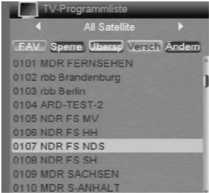 Boca DSL 500 - • TV-Programmliste - 1