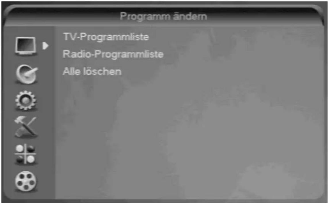 Comag SL50-1CI - Programmliste ändern (Symbol: Fernseher) - 1