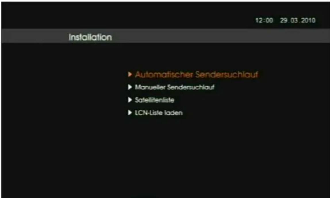 Comag SL60HDplus - Hauptmenüpunkt Installation - 1
