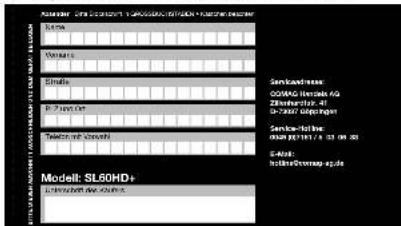 Comag SL60HDplus - Diese Zusatzinformationen sind ein wichtiger Bestandteil Ihrer Bedienungsanleitung. Bitte bewahren Sie diese sorgfältig in Ihrer Bedienungsanleitung auf. - 5