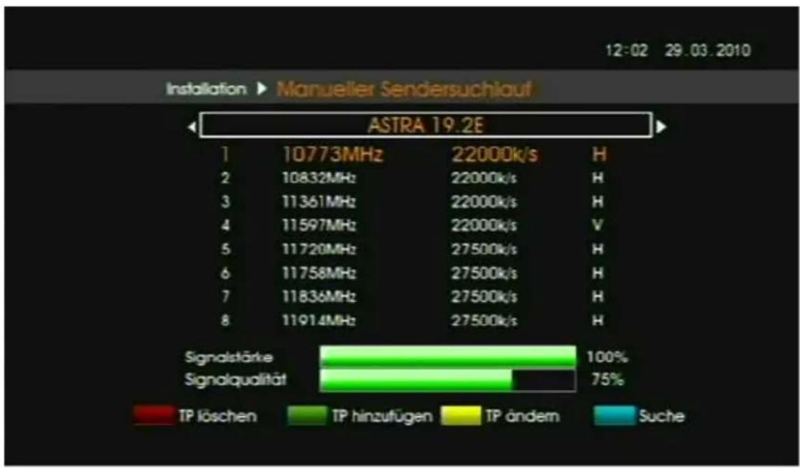 Comag SL60HDplus - • Manueller Sendersuchlauf - 1
