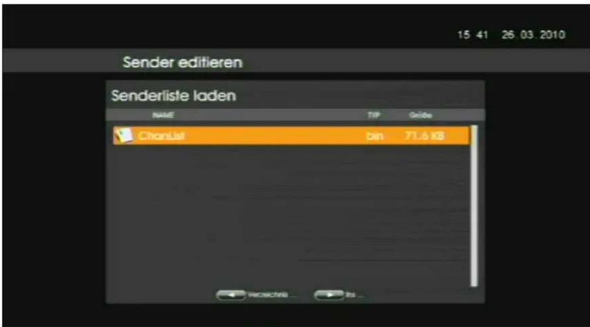 Comag SL60HDplus - - Senderliste laden - 2