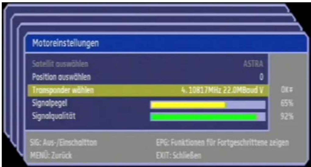 Comag PVR 2/100CI HD - Motoreinstellungen - 2