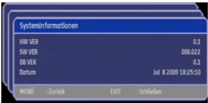 Comag PVR 2/100CI HD - System-Informationen - 2
