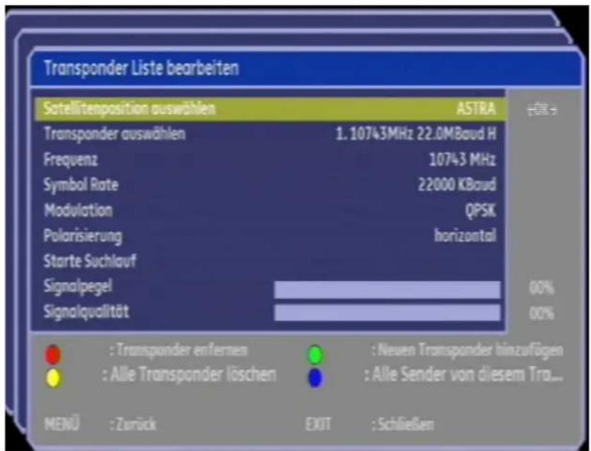 Comag PVR 2/100CI HD - Transponder-Listen-Editor - 1