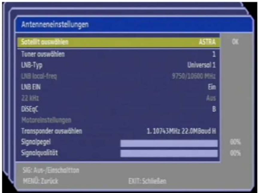 Comag PVR 2/100CI HD - Antenneneinstellungen - 1