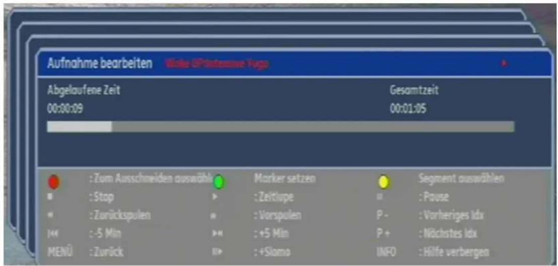 Comag PVR 2/100CI HD - Aufnahmen bearbeiten - 2