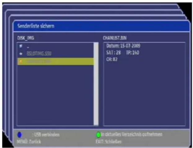 Comag PVR 2/100CI HD - Senderliste von Festplatte/USB wiederherstellen - 2