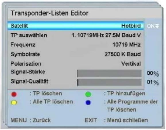 Comag PVR 2/100CI - Transponder-Listen-Editor - 1