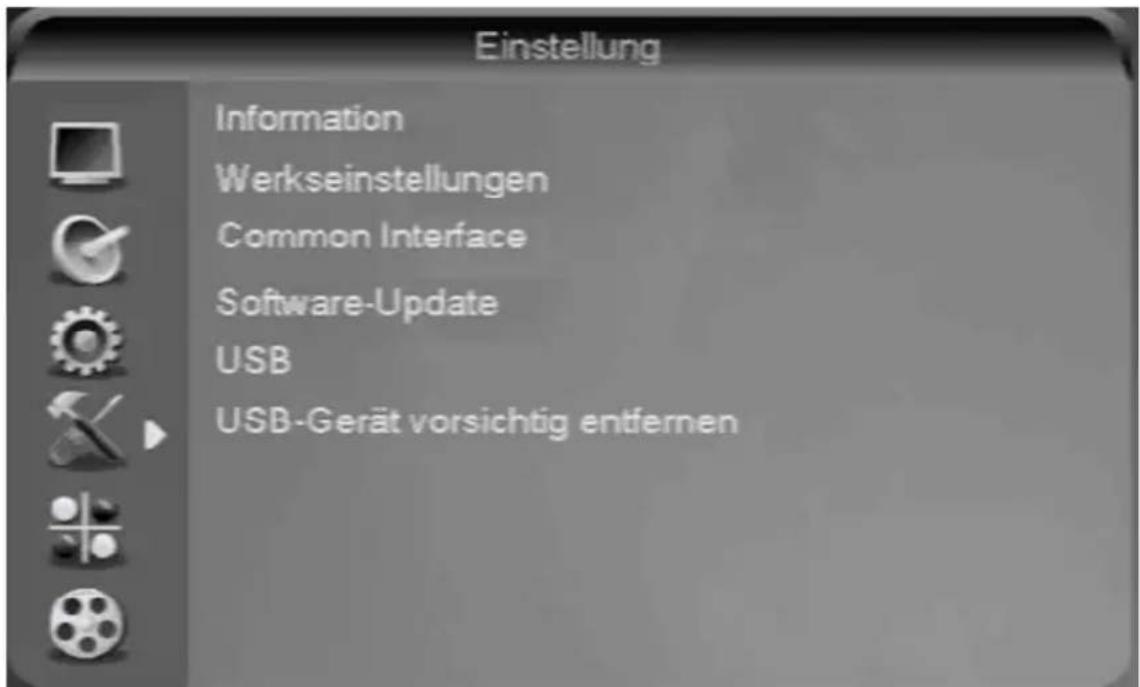 Comag PVRready 2CI - Einstellung (Symbol: Werkzeuge) - 1