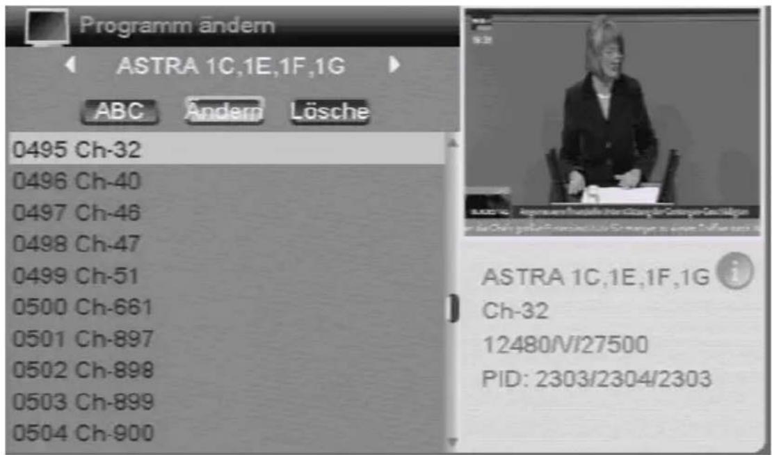 Comag PVRready 2CI - • TV-Programmliste - 3