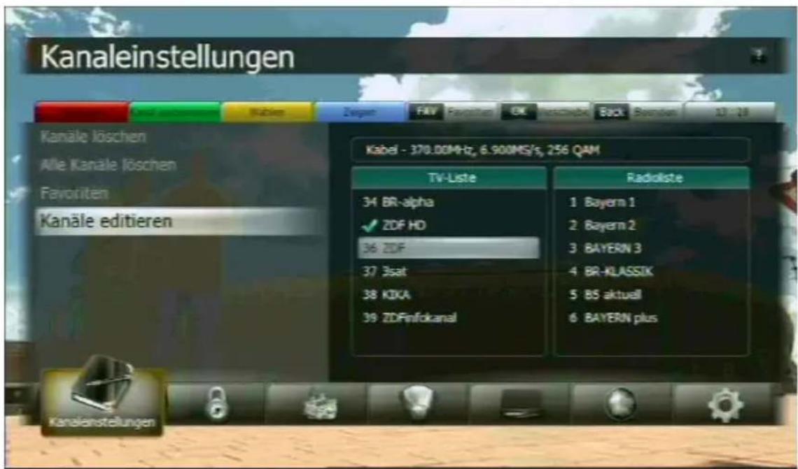 Comag DKR 900 HD CI - - Kanäle editieren - 2