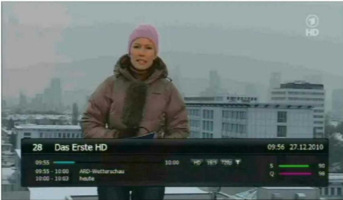 Comag DKR 900 HD CI - Bildschirm-Einblendungen bei einem Programm-Wechsel - 1