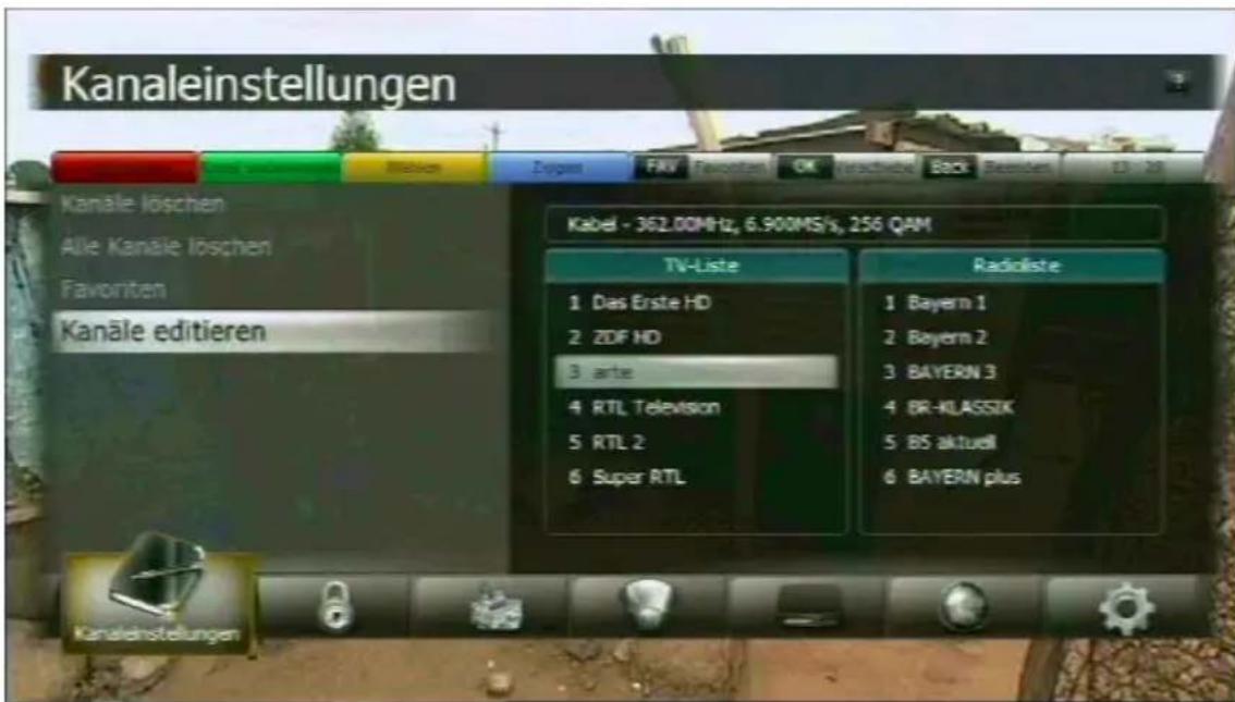 Comag DKR 900 HD CI - - Kanäle editieren - 4
