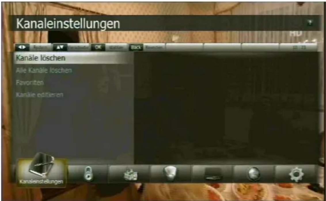 Comag DKR 900 HD CI - Kanaleinstellungen (Symbol: Notizbuch) - 1