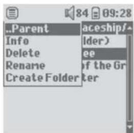Parent Info Delete Rename Create Folder aceship/ older) fee of the Gr ter