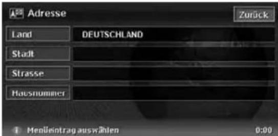 Adresse Land DEUTSCHLAND Stadt Strasse Hausnummer 1 Menüeintrag auswählen 0:00