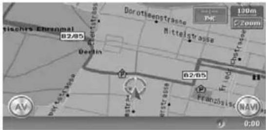 Dorotlenstrasse Mittelstrasse 100m Zoom tischrs Ehrenpal 82/85 Berlin 62/85 Pfanzöls NAVI 0:00