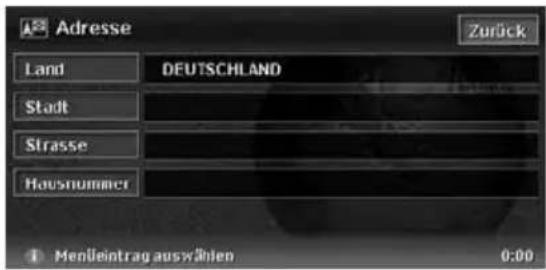 Adresse Zurück Land DEUTSCHLAND Stadt Strasse Hausnummer 1 Menbleintrag auswählen 0:00